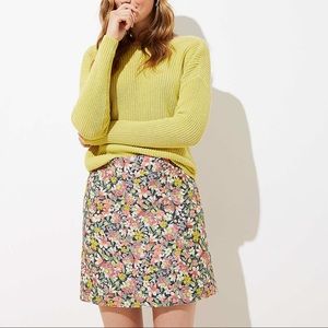 NWT loft floral embroidered skirt